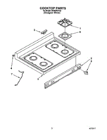 02 - Cooktop parts for Whirlpool Range SF385PEYQ3 from AppliancePartsPros.com