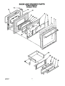 07 - Door And Drawer parts for Whirlpool Range SF385PEYQ3 from AppliancePartsPros.com