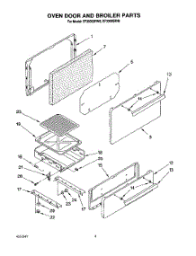 04 - Oven Door And Broiler parts for Whirlpool Range SF3000SRN6 from AppliancePartsPros.com