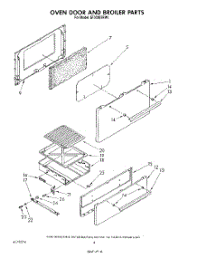 04 - Oven Door And Broiler parts for Whirlpool Range SF302EERW1 from AppliancePartsPros.com