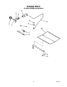 04 - Burner parts for Whirlpool Oven SB100PES3 from AppliancePartsPros.com