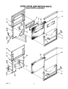 05 - Oven Door And Broiler, Lit / Optional parts for Whirlpool Oven SB100PES3 from AppliancePartsPros.com