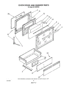 06 - Oven Door And Drawer parts for Whirlpool Range SF376PEPW0 from AppliancePartsPros.com