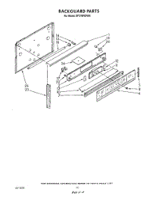 07 - Backguard , Lit / Optional parts for Whirlpool Range SF376PEPW0 from AppliancePartsPros.com
