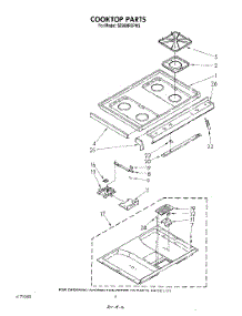 04 - Cook Top parts for Whirlpool Range SE960PEPW3 from AppliancePartsPros.com