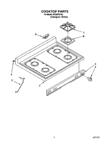 03 - Cooktop parts for Whirlpool Range SF385PEYQ2 from AppliancePartsPros.com