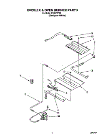 05 - Broiler And Oven Burner parts for Whirlpool Range SF385PEYQ2 from AppliancePartsPros.com
