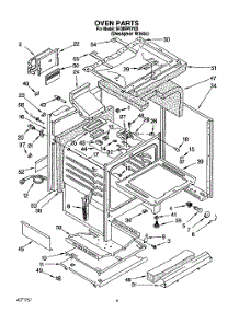 06 - Oven parts for Whirlpool Range SF385PEYQ2 from AppliancePartsPros.com