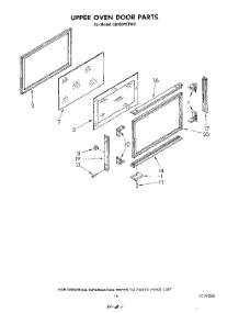 10 - Upper Oven Door parts for Whirlpool Range SE960PEPW3 from AppliancePartsPros.com