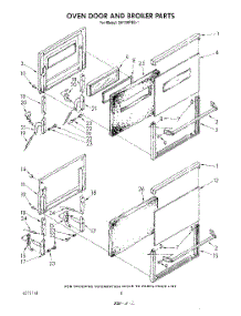 05 - Oven Door And Broiler , Literature parts for Whirlpool Oven SB100PES1 from AppliancePartsPros.com