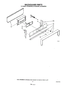 04 - Backguard parts for Whirlpool Range SF3300SRW4 from AppliancePartsPros.com