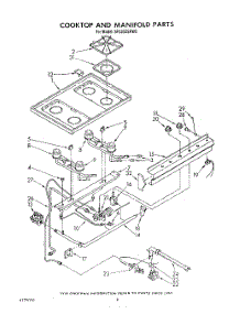 06 - Cook Top And Manifold , Literature parts for Whirlpool Range SF335ESRW0 from AppliancePartsPros.com