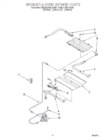 04 - Broiler & Oven Burner parts for Whirlpool Range SF387PEYW6 from AppliancePartsPros.com