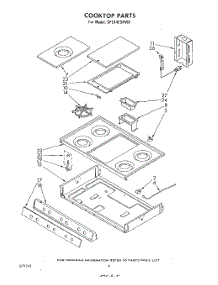 06 - Cook Top parts for Whirlpool Range SF514ESPW0 from AppliancePartsPros.com