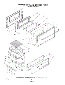 05 - Oven Door And Broiler parts for Whirlpool Range SS333PSTT1 from AppliancePartsPros.com
