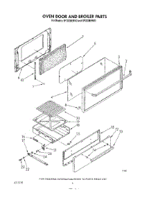 05 - Oven Door And Broiler parts for Whirlpool Range SF332BERW2 from AppliancePartsPros.com