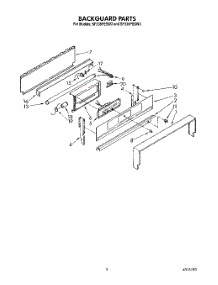 04 - Backguard parts for Whirlpool Range SF336PESW3 from AppliancePartsPros.com
