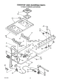 06 - Cooktop And Manifold, Lit / Optional parts for Whirlpool Range SF336PESW3 from AppliancePartsPros.com