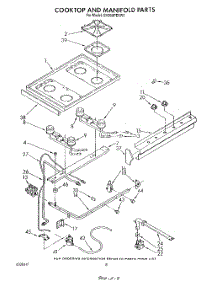 06 - Cooktop And Manifold parts for Whirlpool Range SM958PESW5 from AppliancePartsPros.com