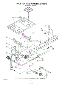 06 - Cook Top And Manifold , Literature parts for Whirlpool Range SF3020ERW1 from AppliancePartsPros.com