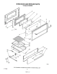 05 - Oven Door And Broiler parts for Whirlpool Range SF310PSRW1 from AppliancePartsPros.com