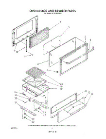 05 - Oven Door And Broiler parts for Whirlpool Range SF332BERW5 from AppliancePartsPros.com