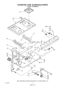 06 - Cook Top And Manifold , Literature parts for Whirlpool Range SF332BERW5 from AppliancePartsPros.com