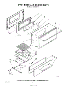 05 - Oven Door And Broiler parts for Whirlpool Range SS333PETT0 from AppliancePartsPros.com