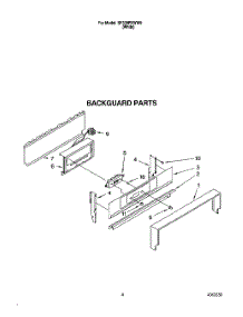 03 - Backguard parts for Whirlpool Range SF330PEWW9 from AppliancePartsPros.com