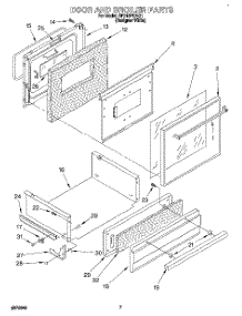 06 - Door And Broiler parts for Whirlpool Range SF310PEAQ1 from AppliancePartsPros.com