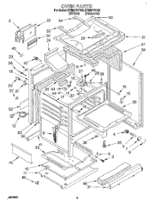 05 - Oven parts for Whirlpool Range SF385PEYW3 from AppliancePartsPros.com