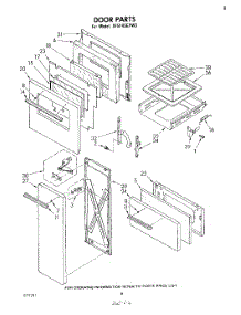 04 - Door parts for Whirlpool Range SF5145EPW0 from AppliancePartsPros.com