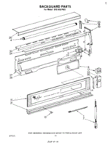 06 - Backguard parts for Whirlpool Range SF5145EPW0 from AppliancePartsPros.com