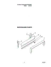 03 - Backguard parts for Whirlpool Range SF305BEWN0 from AppliancePartsPros.com