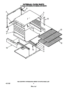 Internal Oven parts for Whirlpool Range SF3100SRW3 from AppliancePartsPros.com