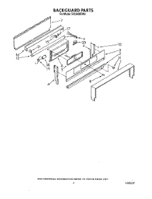 05 - Backguard parts for Whirlpool Range SF5340ERW9 from AppliancePartsPros.com