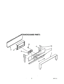 04 - Backguard parts for Whirlpool Range SF330PEWW3 from AppliancePartsPros.com