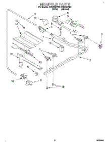 02 - Manifold parts for Whirlpool Range SF3000EYN2 from AppliancePartsPros.com