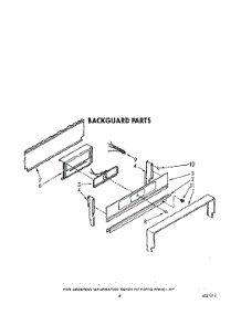 04 - Backguard parts for Whirlpool Range SF3300EWW1 from AppliancePartsPros.com