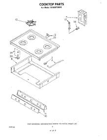 04 - Cooktop parts for Whirlpool Range SE950PSKW0 from AppliancePartsPros.com