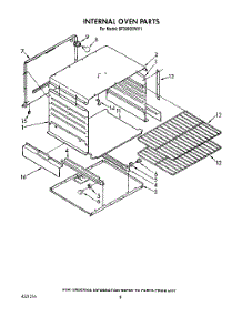 06 - Internal Oven parts for Whirlpool Range SF3300EWW1 from AppliancePartsPros.com