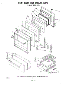 08 - Oven Door And Broiler parts for Whirlpool Range SE950PSKW0 from AppliancePartsPros.com