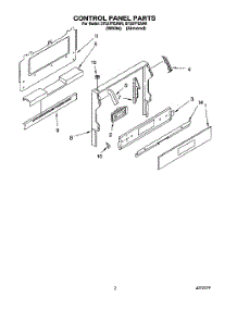 02 - Control Panel, Literature parts for Whirlpool Range SF337PEAN0 from AppliancePartsPros.com