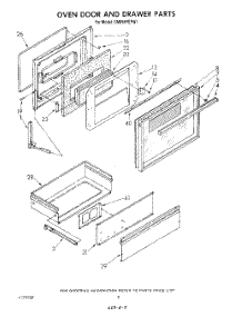 06 - Oven Door And Drawer parts for Whirlpool Range SM958PEPW1 from AppliancePartsPros.com