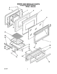 06 - Door And Broiler parts for Whirlpool Range SF337PEAN0 from AppliancePartsPros.com