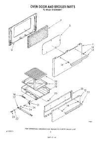04 - Oven Door And Broiler parts for Whirlpool Range SF302ESRW1 from AppliancePartsPros.com