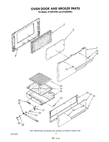 04 - Oven Door And Broiler parts for Whirlpool Range SF302EERW2 from AppliancePartsPros.com