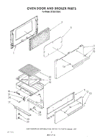 03 - Oven Door And Broiler parts for Whirlpool Range SF3007SRW5 from AppliancePartsPros.com