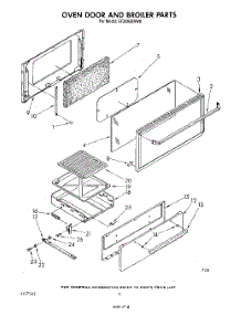 05 - Oven Door And Broiler parts for Whirlpool Range SF302BSRW0 from AppliancePartsPros.com