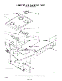 05 - Cook Top And Manifold , Literature parts for Whirlpool Range SF3007SRW5 from AppliancePartsPros.com
